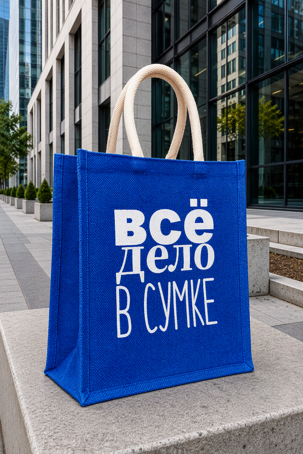 Набор из трех джутовых шопперов для всей семьи
